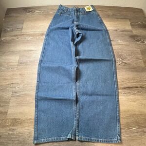Watch L.A. Wide Leg Jeans Womens 7/8 Blue High Waisted Skater 90s Made in USA